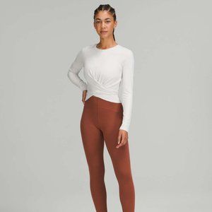 Lululemon Time to Restore Nulu Long Sleeve Shirt White Opal Size 6